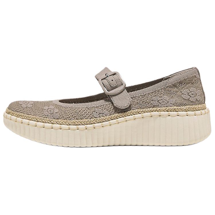 Skechers Wilshire Blvd Удобные Универсальные Туфли Мэри Джейн Женская обувь Серый Коричневый 159410-TPE 36