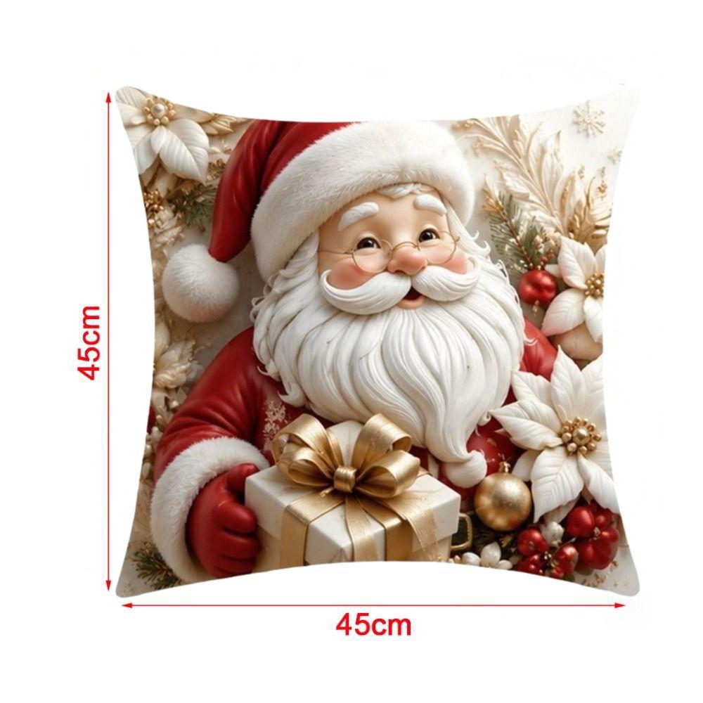 Detachable Soft Christmas Pillow Covers 45x45cm Christmas Themed Pillow Case  Sofa House Room