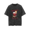 The Negroni Cocktail Graphic TShirt Vintage Washed Black Distressed Tee Casual Retro Streetwear Short Sleeve for Men Women