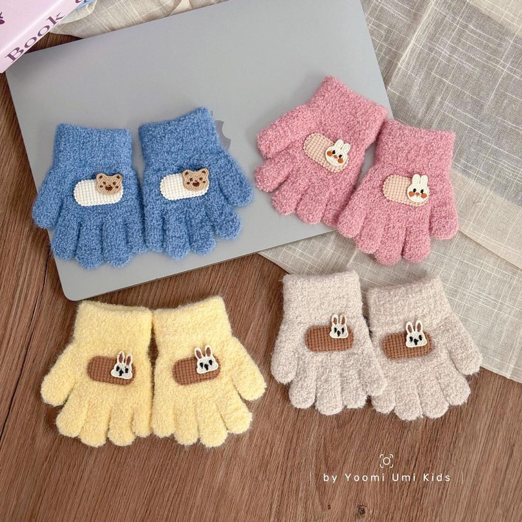 Winter Thickened Infant and Toddler Cold Proof Five Finger Knitted Finger Gloves for Men and Women
