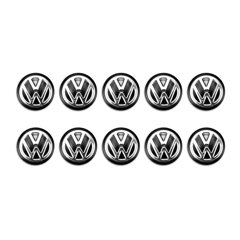 Lmn1 ·5/10Pcs 14mm Car Emblem Remote Key Stickers Badge For VW Polo Golf 5 7 Passat Tiguan Arteon Jetta Beetle CC Scirocco Taigo Cadd