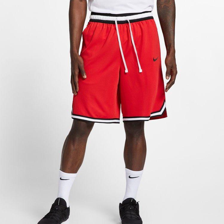 Nike Basketball Shorts Men's Red Moderate Straight Fit Pants AT3151-657