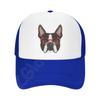 Denim-Kappe, Boston Terrier-Hund, Baseball-Dad-Cap, klassisch gewaschen, 100 % Baumwolle, verstellbar, lässig, Sport, für Unisex, Damen, Mütze