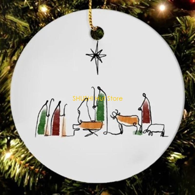 10Pcs Portable Holiday Hanging Decors User Friendly Acrylic Christmas Ornament D57B China Mainland