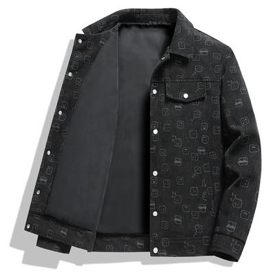 Corduroy Men's Jacket Versatile Handsome Collar Jacket for Men