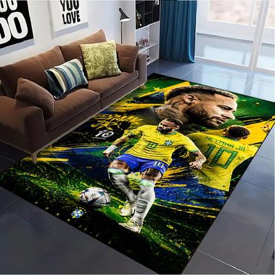 Neymar Jr Brazílie Koberec pro obývací pokoj, ložnici, domov, dekorace pohovky, dětský hrací protiskluzový podlahový koberec