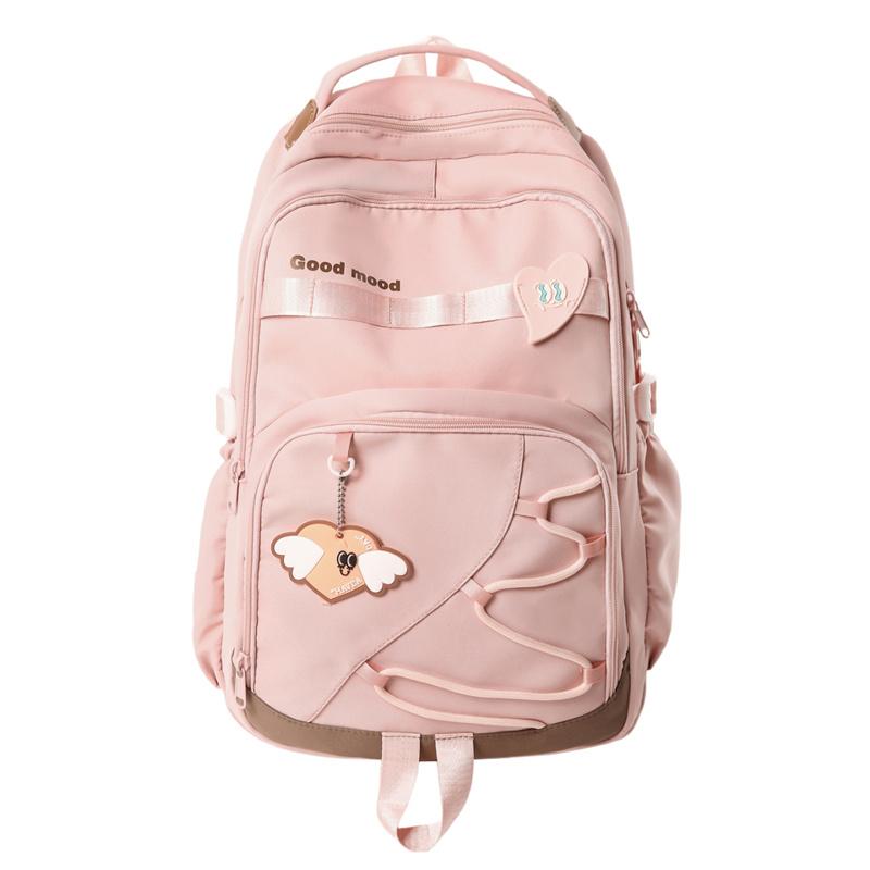 

Рюкзак великої місткості Жіночий рюкзак Шкільний рюкзак для учнів молодших, середніх та старших класів рожевий