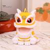 Solar Lion Car Dashboard Ornaments Chinese Style Lucky Lion Dance Model Solar Powered Home Decoration 2024 Year of The Dragon Gift for Drivers