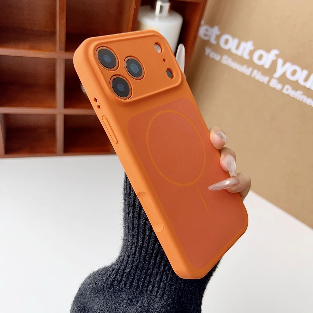 Official  Silicone Dual Color Magnetic Phone Case for IPhone 17 Pro Max 17pro for Magsafe Wireless Charge Soft Cover