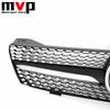 Chrome Black Diamonds Style Bumper Grille With Silver Border Badge Emblem For Mercedes Benz CLS W219 2005-2008 CLS350 CLS63 AMG