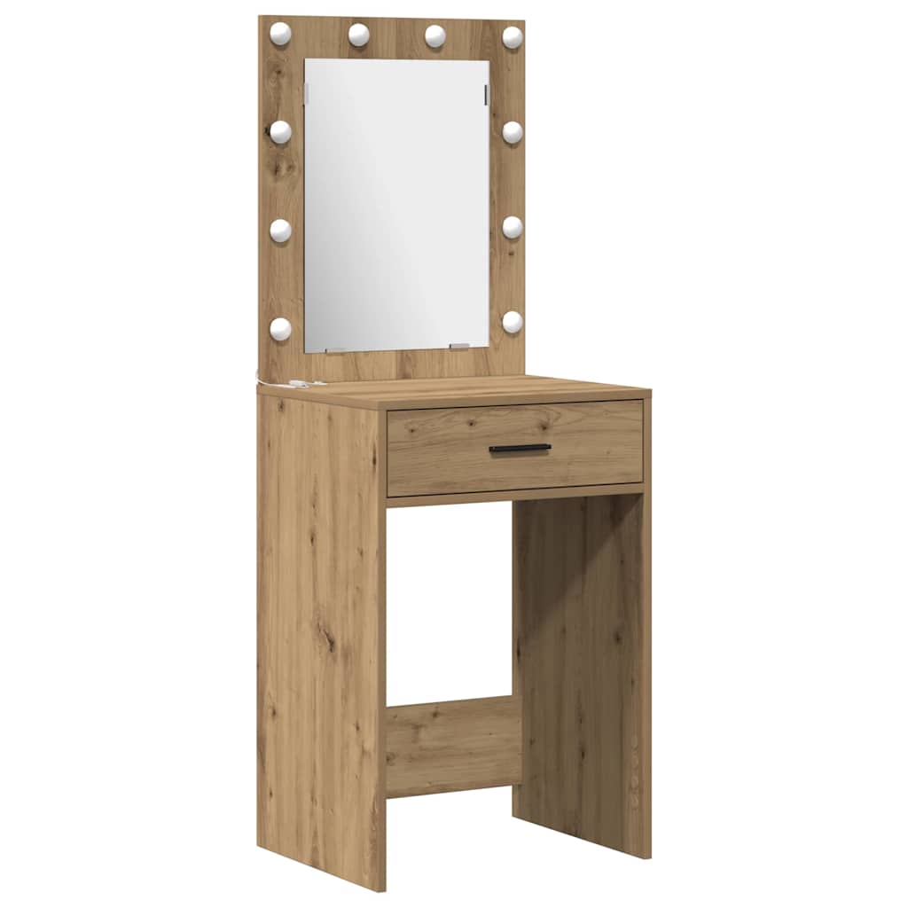 Makeup Table 2 pcs Brown 50 x 41 x 135 cm Engineered Wood