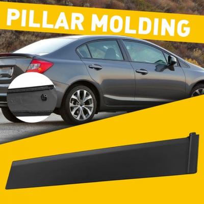 Black Door Pillar Front Molding Right Fit 2012-15 Honda Civic 4 Dr 72430-TR3-A01