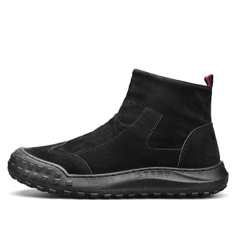 22 Four Seasons Student European and American Harajuku Casual Martin Boots Medium Top Board Shoes Retro Suede