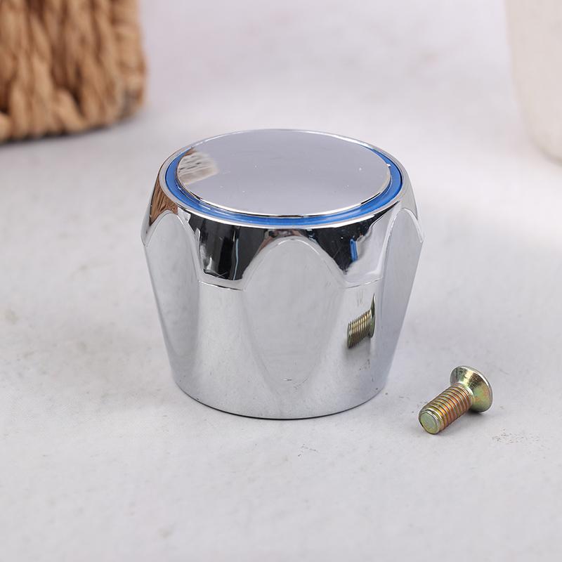 2Pcs Cold Tap Top Head Faucet Cover Chrome Plated Replacement Set Kitchen Bathroom Faucet Handle Fixture Accessories