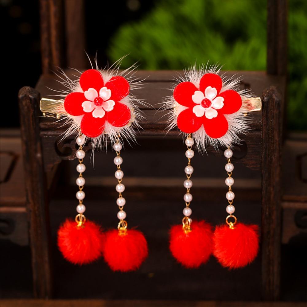 Hanfu Headwear Children's New Year Hairpin Cute Ancient Style Hair Clip  Festival