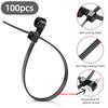 100PCS/SET Screw Hole Nylon Cable Ties Multipurpose Heavy Duty Self-locking Cord Ties Organizer Adjustable DIY Fastening Loop