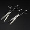 6.0" Left-Handed Cherry Blossom XGZ-02 Hairdressing Scissors - Straight, Serrated, and Thinning Shears.