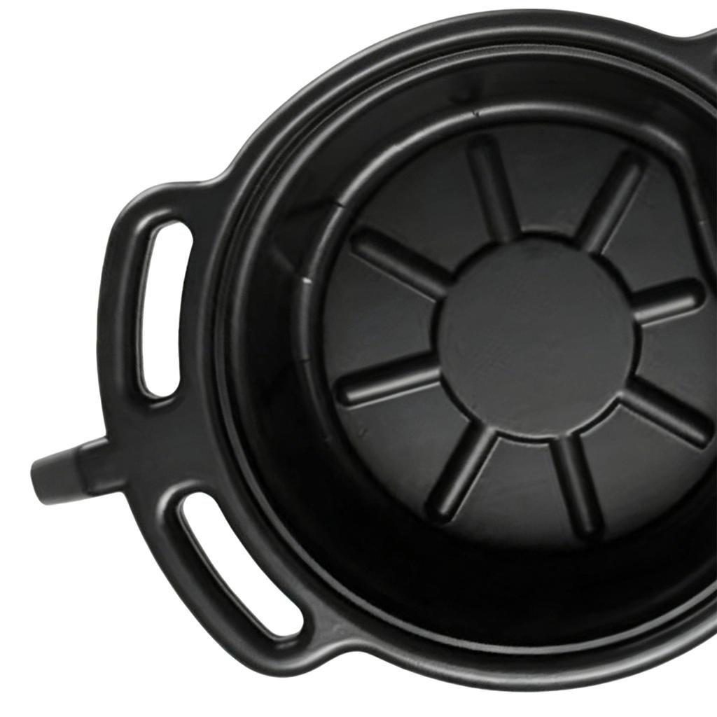 Large Coolant Drain Pans Chemical Resistant Design Plastic Anti Splash Oil Pans Anti Splash Baffles Large Spout for Easy Pouring