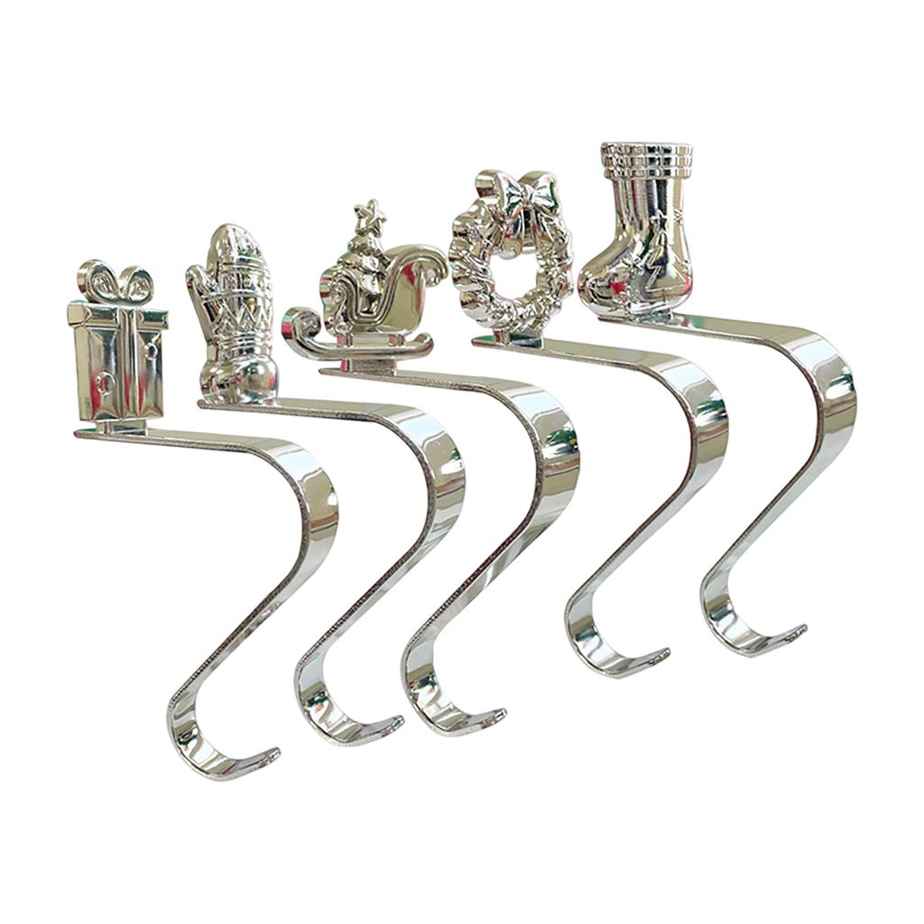 5 PCS Fireplace Hook Christmas Decoration, Christmas Hook, Christmas Atmosphere Home Decoration