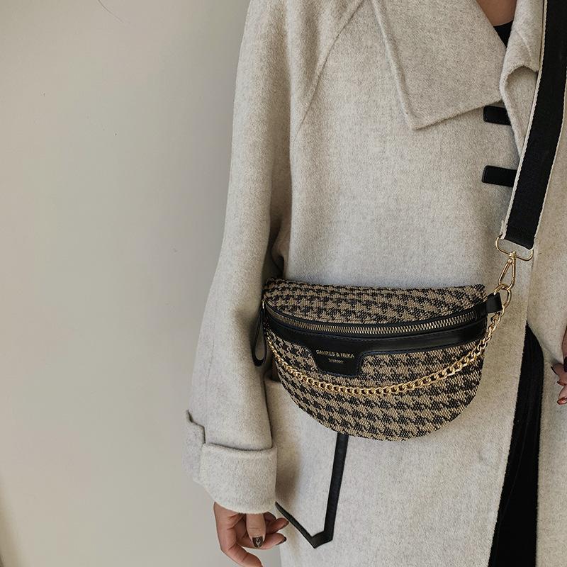 Retro Pendler Mode Kette kleine Tasche Damen 2025 Frühling neu vielseitige breite Schultergurt Umhängetasche Brusttasche