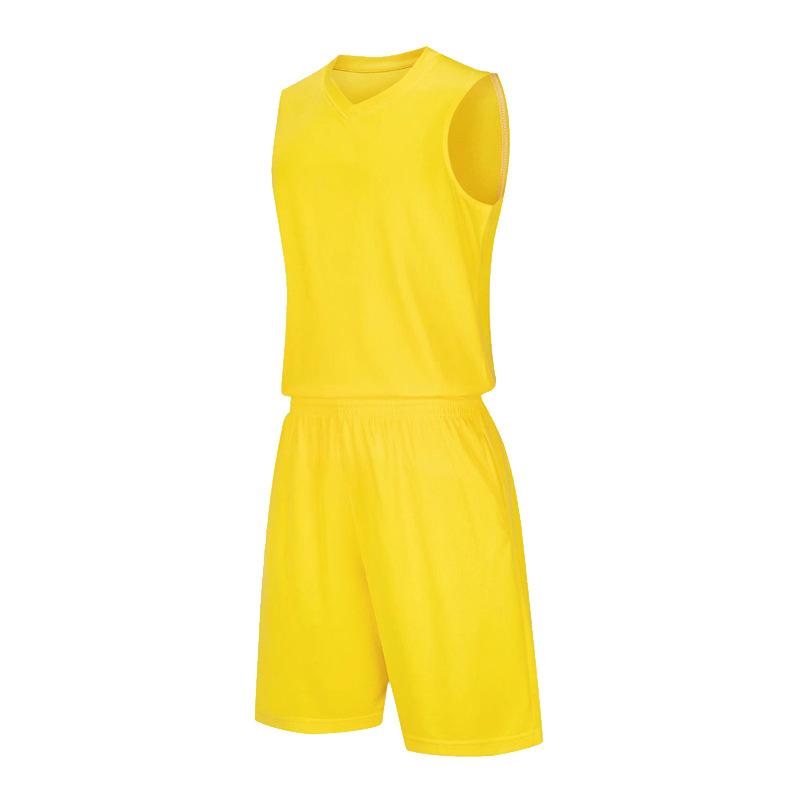 Solid color basketball jersey set Men's and children's adult light board competition training team jersey Quick-drying sweat-absorbing breathable 