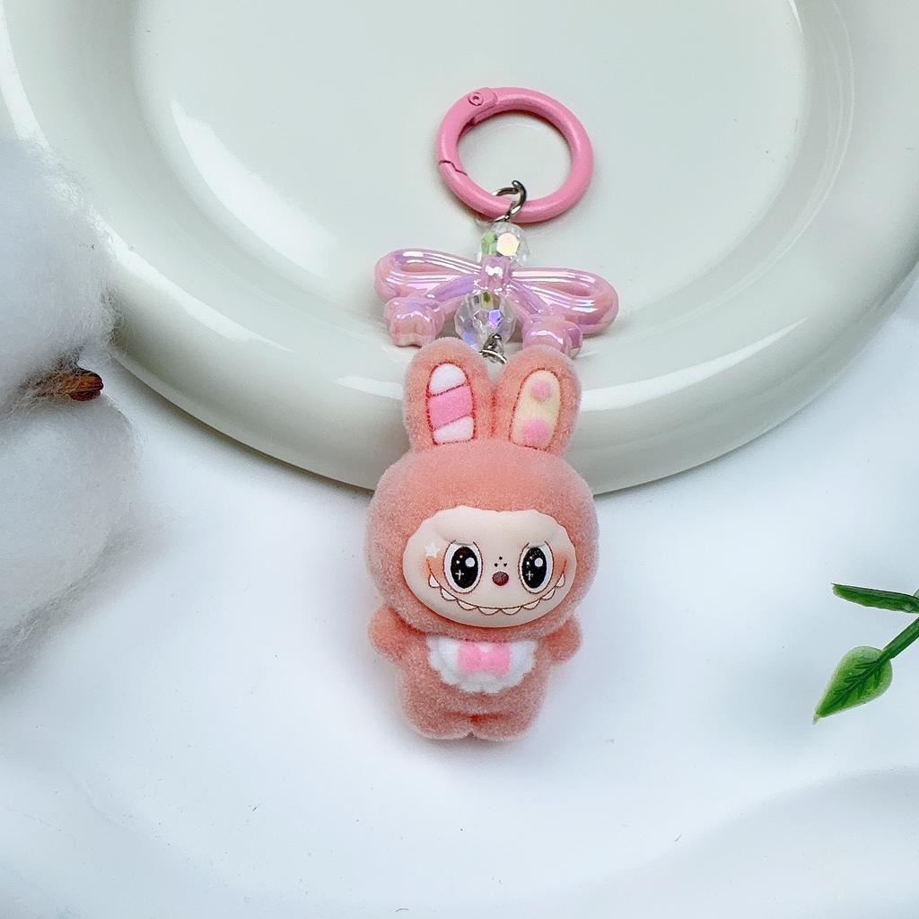 Flocking Bunny Pendant DIY Jewelry Resin Accessories Ornament Keychain Cute Grain Blind Bag Accessories