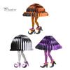 Halloween Festival Decor Honeycomb Witch Leg Ornament, Foldable Paper Indoor Party Props Hanging Decoration for Party, Holiday Home Outdoor