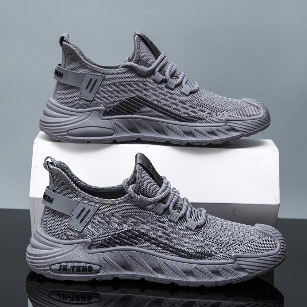 Plus Size Men's Breathable Mesh Sneakers, Spring 2025 - Fashionable, Versatile, and Comfy for Casual or Running Activities.