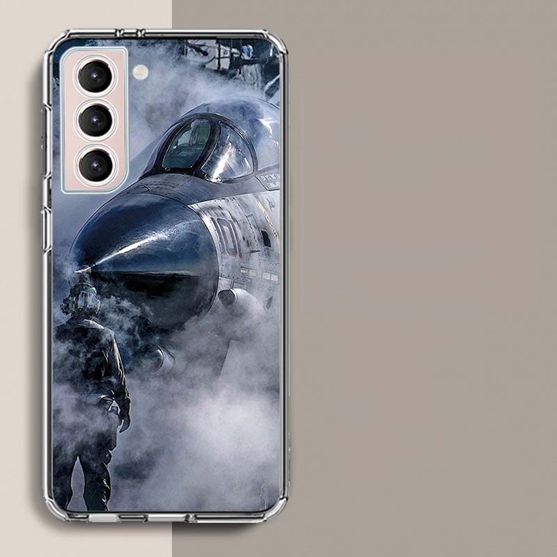 Military Aircraft Warship Fighter Phone Case For Galaxy A14 A24 A34 A54 Samsung A02S A12 A22 A32 A42 A52 A72 A13 A33 A53 5G A03