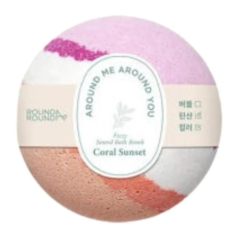 ROUND A ROUND Sound Sparkling Bath Bomb Bath Bomb Coral Sunset
