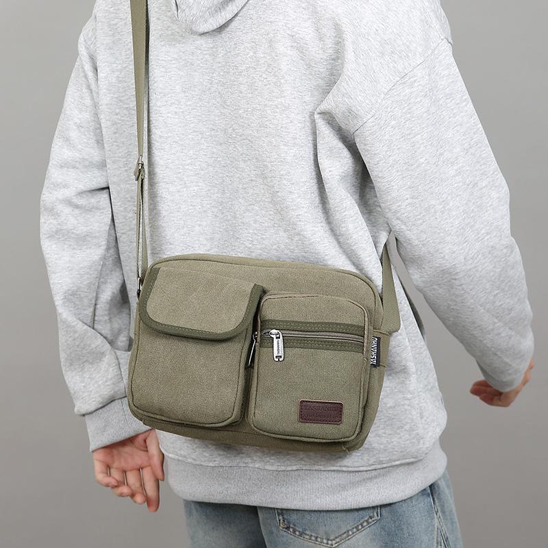 Men Canvas Shoulder Bags Casual Tote Travel Men's Crossbody Bag Luxury Messenger Bags Fashion High Quality Handbag