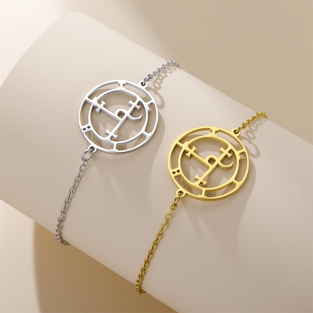 Mýtický sigil Lilith Náramek Nerezová ocel Judaismus Bohyně Lilith Náramky Ženy Muži Šalamounův Amulet Šperky Dárek
