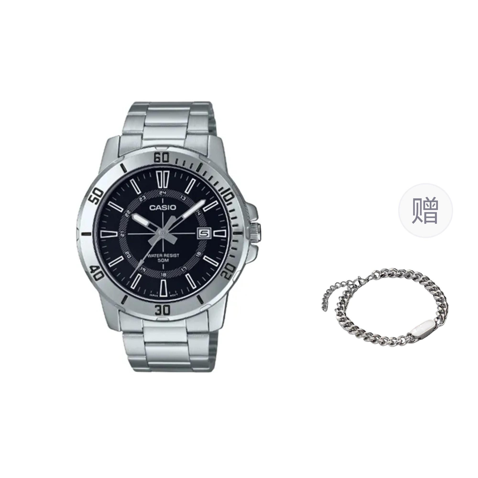 CASIO Men Black Watch MTP-VD01D-1C- Black