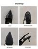 2025 Spring French Style Pointed Stiletto Heels - Elegant Closed Toe Sandals with Back Strap