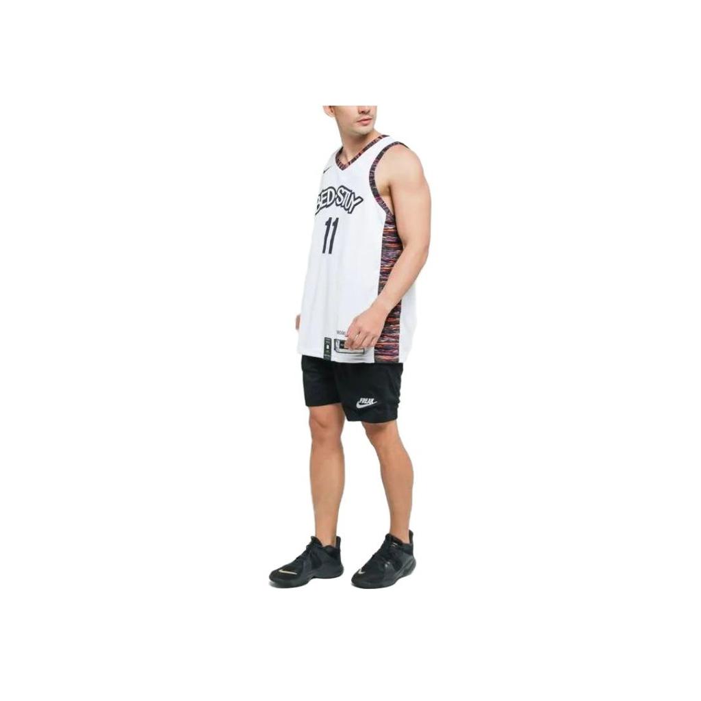 Nike NBA City Edition Jersey, SW Fan Version, 2019-2020 Season, Brooklyn Nets, Kyrie Irving #11, Loose Fit Men Jersey White AV4622-102