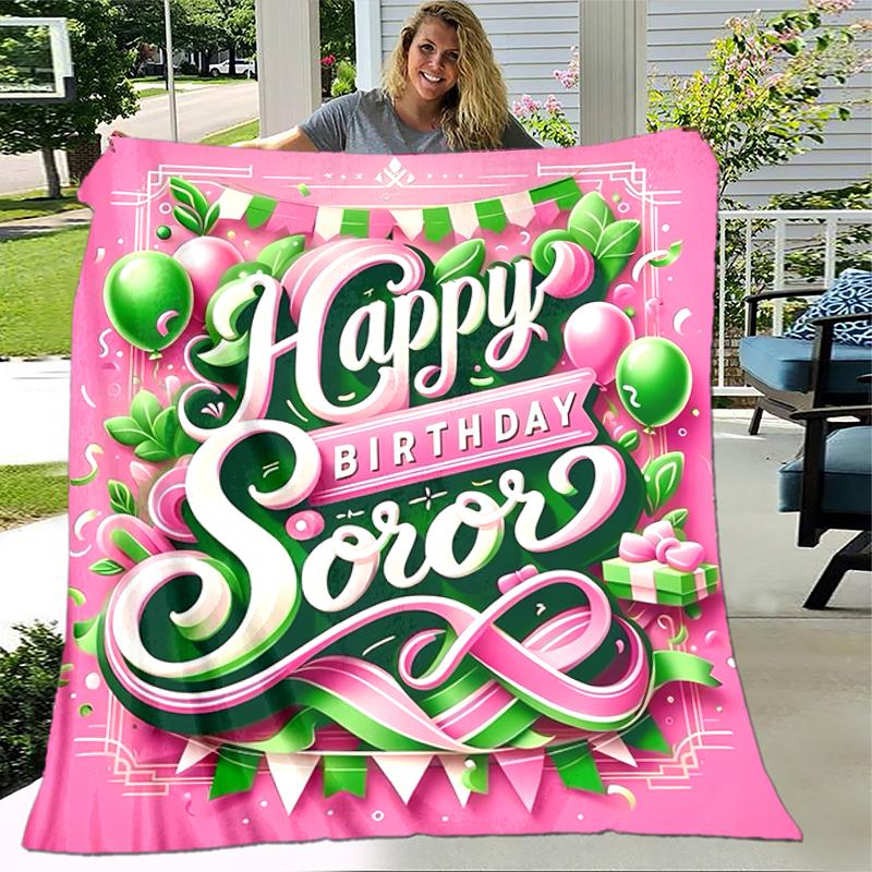 1pc Blanket AKA Logo5 Print Design, Lightweight Blanket for Sofa, Bed- Soft &Warm, Gift for All Seasons like Christmas, Halloween
