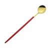 Colorful Dessert Tea Spoon Dinnerware Juice Coffee Stir Spoon Cutlery Set Ice Cream Long Handle Scoop Stainless Steel Tableware