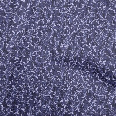 Cotton Flex Blue2 Fabric Asian Leaf Sewing Fabric By The Yard Printed Diy Clothing Sewing Supplies 40 Inch