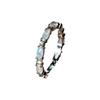 Platin Herz Voll Diamant Opal Ring