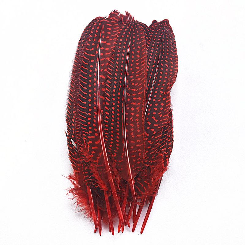 10pcs Wing Pheasant Feathers Spotted Guinea Fowl Plumas Diy Feathers for Jewelry Making Wedding Decoration Plumes Crafts 17-22cm