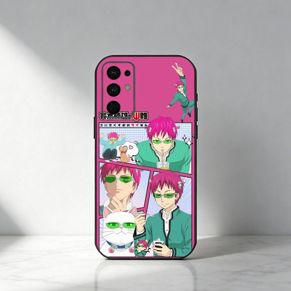 Anime Boy S-Saiki Kusuo Phone Case For Samsung S25,S24,S21,S22,S23,S30,Ultra,S20,Plus,Fe,Note,5G Black Cover