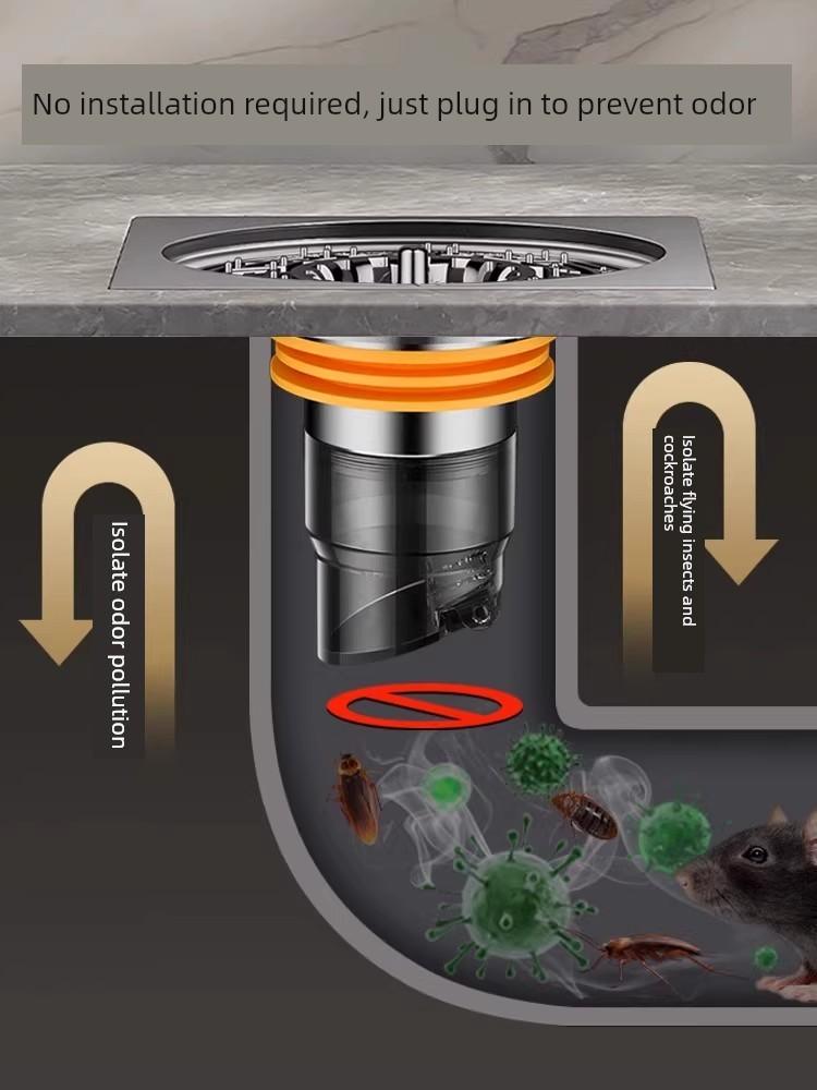 Sewer Pipe Breakage Repair, Extended Drain Core, Anti-Odor Bug Prevention, Bathroom Water Leakage, Stainless Steel Extension Pipe, Universal