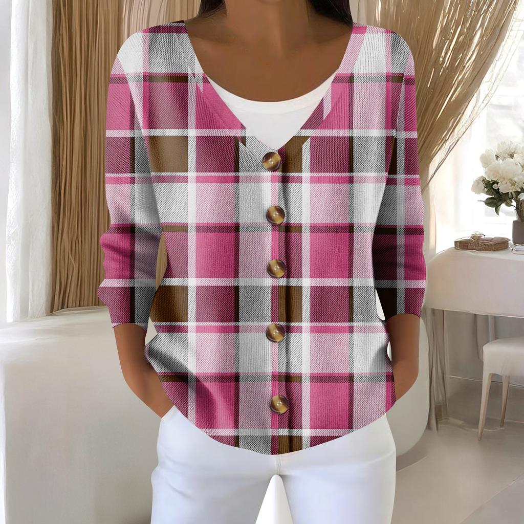 Women's Fashion Long Sleeve Christmas Snowman Snowflake Print Jacket Cardigan