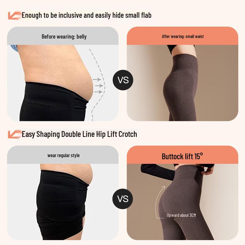 MaoRen Damen High-Waist Schlankmachende Druck-Leggings