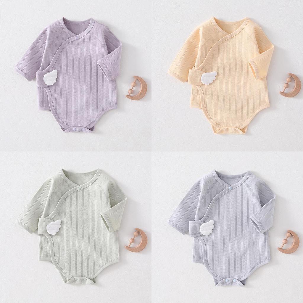 Baby Cotton Romper With Air Layer For Newborns Safe Breathable Infant One Piece For Spring Autumn