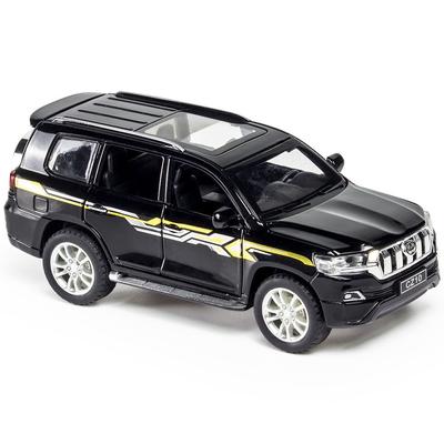 1/32 Skala Prado SUV Støpt Bilmodell Leke, Trekk tilbake Leke Kjøretøy med Lyd og Lys for Barn Småbarn Gutter Jenter Gave Samling