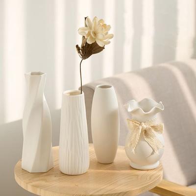13Cm Mini Vase White Ceramic Vase Hydroponic Flower Arrangement Vase Nordic Flower Pot Home Desktop Decoration Room Ornaments