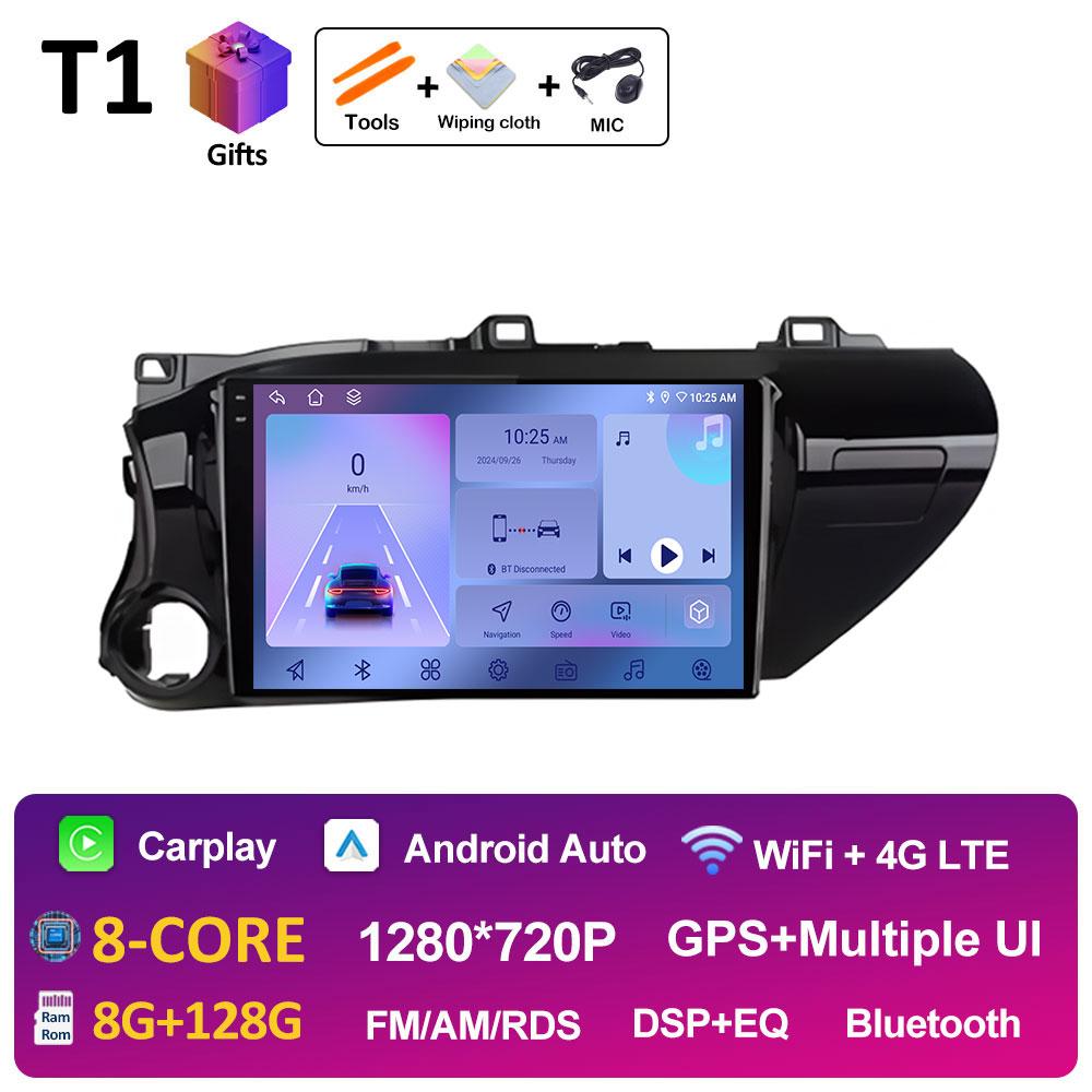Intelligent System GPS Navigation For Toyota Hilux 2016 2017 2018 Car Multimedia Video Radio Player DSP Stereo QLED IPS Screen
