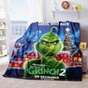 Christmas Gift Comedy Movie How the Grinch Stole Christmas blanket home warming, four season bed decoration sofa cover flannel throwing blanket K14
