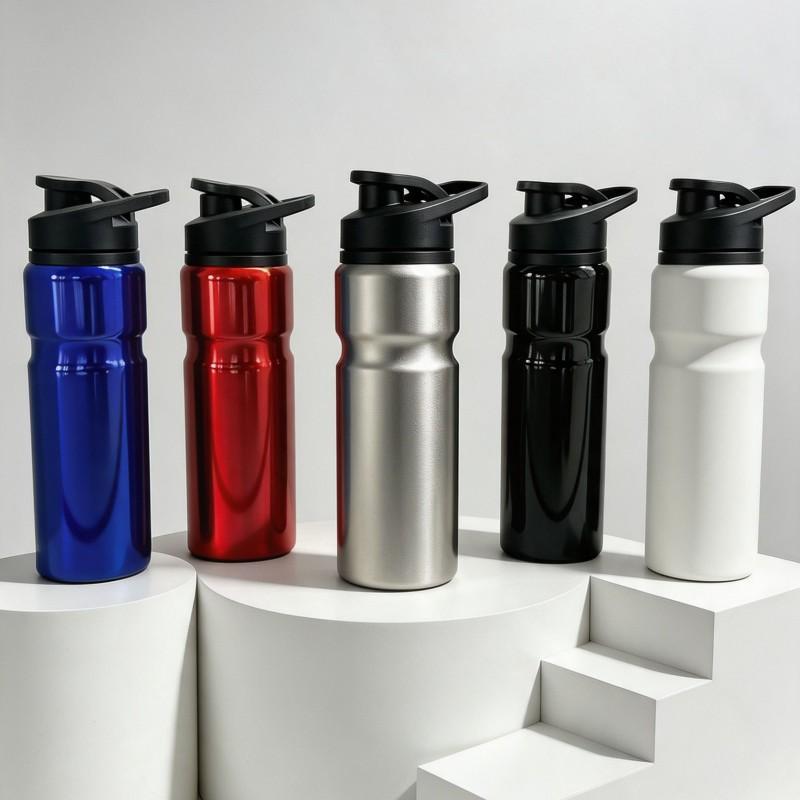 750ml Aluminum Flip-Top Travel Water Bottle With Handle Hiking Camping Outdoor Sports